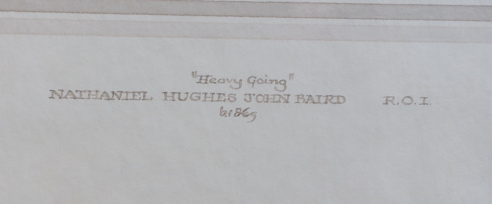 Nathaniel Hughes John Baird (1865-1935), 'Heavy Going', watercolour, 26 x 52cm